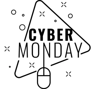 Etalage sticker cyber monday verkoop extravaganza - TenStickers