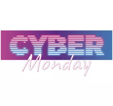 Cyber shopping evenement etalage sticker - TenStickers