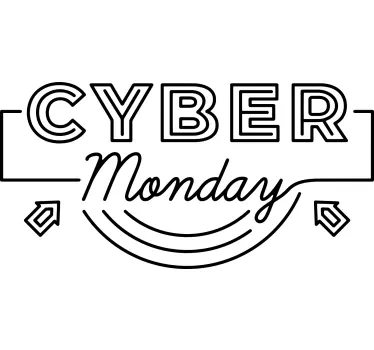 Cyber monday-special etalage sticker - TenStickers