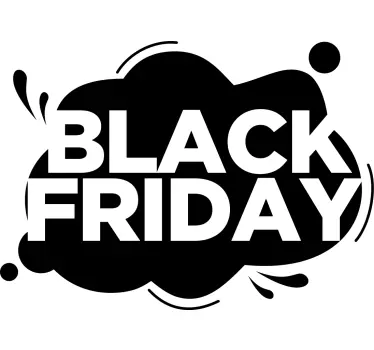 Aankondiging van de seizoensuitverkoop black friday sticker - TenStickers