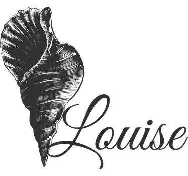 Elegante schelp typografie muursticker tienerkamer - TenStickers