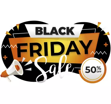 Black friday sticker verkoop aankondiging - TenStickers