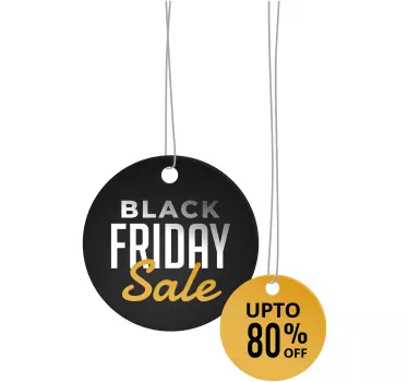 Aanbiedingslabel voor verkoop black friday sticker - TenStickers
