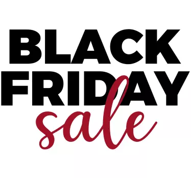 Prominente verkoopaankondiging black friday sticker - TenStickers