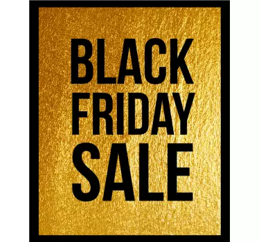 Black friday sticker etalage Goud verkoop - TenStickers