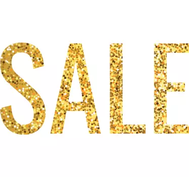 Stickers raam Gouden glitter verkoop - TenStickers
