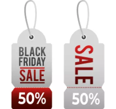 Etalage sticker promotionele kortingen - TenStickers