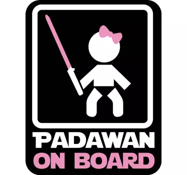 Baby aan boord sticker Padawan aan boord - TenStickers