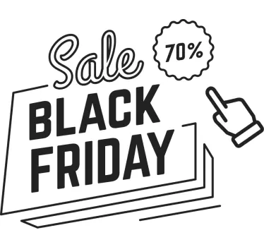 Black friday-actie korting sticker - TenStickers
