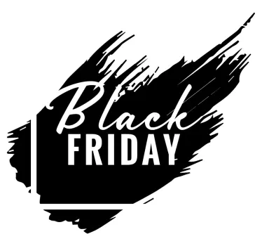 Etalage sticker indrukwekkende black friday - TenStickers