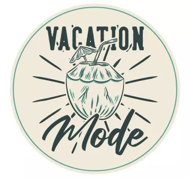 Sticker voor auto vakantiemodus met cocktail - TenStickers