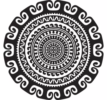 Complex rond motief sticker geometrische vormen - TenStickers