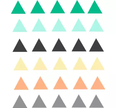 Sticker geometrische vormen levendige driehoekselementen - TenStickers