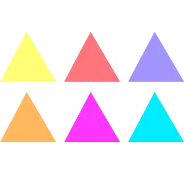 Sticker geometrische vormen kleurrijke driehoekarrangement - TenStickers