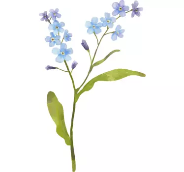 Bloemen stickers Vergeet me niet - TenStickers
