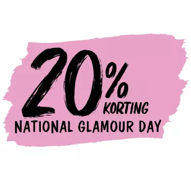 Gepersonaliseerde etalage sticker voor Glamour Day - TenStickers