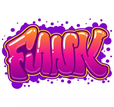 Tekst stickers Funk graffiti - TenStickers
