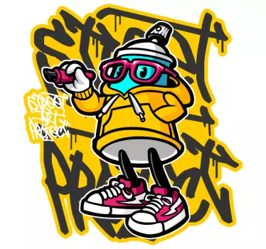 Tekst sticker cartoon straatkunst graffiti - TenStickers