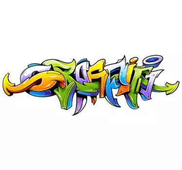Veelkleurig graffiti stickers  - TenStickers