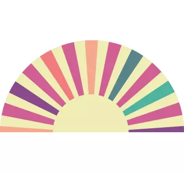 Sticker bed hoofdeinde zonsopgang kleurenstralen - TenStickers