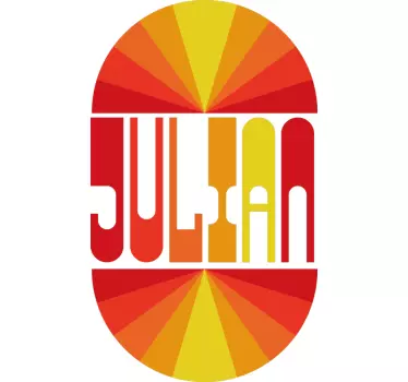 Muurstickers geometrische vormen Vintage zonsondergang naam - TenStickers