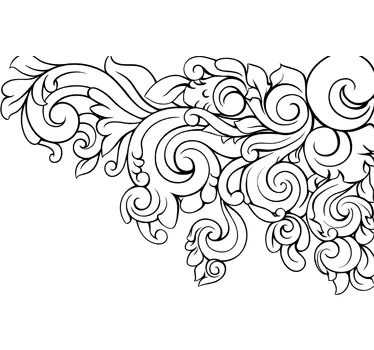Muursticker Bloemen Silhouet - TenStickers