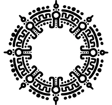 Complex cirkelvormig motief sticker geometrische vormen - TenStickers