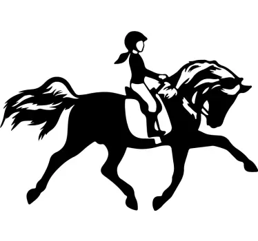 Stickers meisje op paard - TenStickers