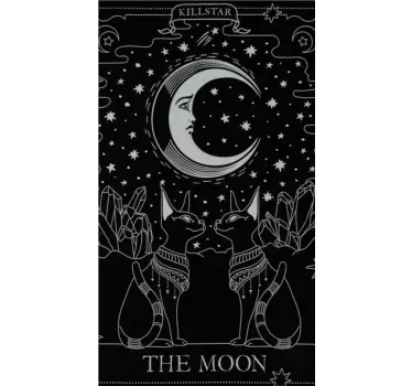 Mystieke maanhonden iPhone sticker - TenStickers