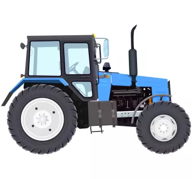 Stickers Blauwe moderne tractor - TenStickers