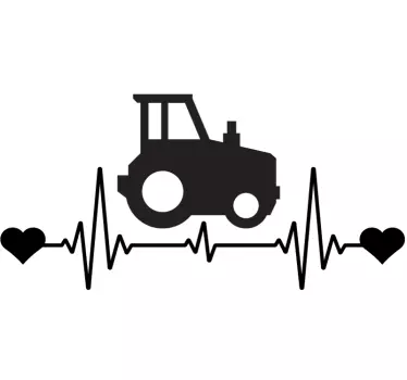 Autostickers Hartslag van de tractor - TenStickers