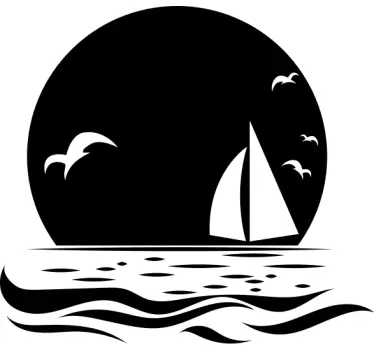 Camper sticker marine zonsondergang - TenStickers