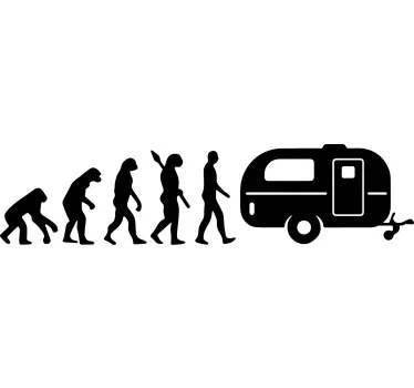 Sticker caravan met evolutie - TenStickers