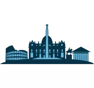 Romeins monument silhouet sticker landen en steden - TenStickers
