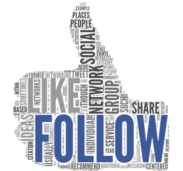 Sticker facebook follow - TenStickers