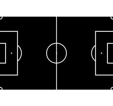Muursticker voetbal krijtbord - TenStickers