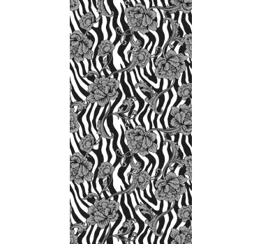 Iphone sticker botanische zebra print - TenStickers