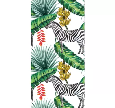 Zebra tropisch ontwerp huawei sticker - TenStickers