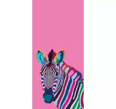 Iphone sticker zebra kleurrijke display - TenStickers