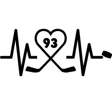 Hartslag hockey autosticker - TenStickers