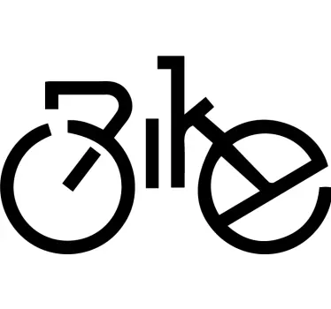 Fiets sticker engelstalig - TenStickers