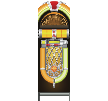 Koelkast sticker keuken jukebox koelkast - TenStickers