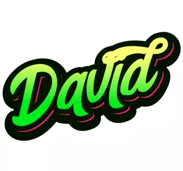 Muurstickers Groene graffiti naam - TenStickers