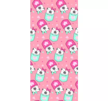 Schattige huisdierpatronen iPhone sticker - TenStickers
