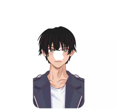 Anime karakter gezicht iPhone sticker - TenStickers