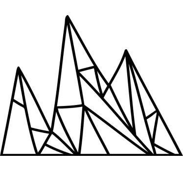 Sticker geometrische vormen abstracte bergpieken - TenStickers
