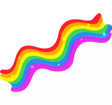 Sticker geometrische vormen levendig golvend motief - TenStickers