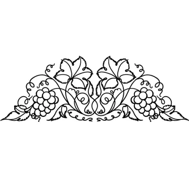 Sticker bed hoofdeinde met bloemenrank accent - TenStickers