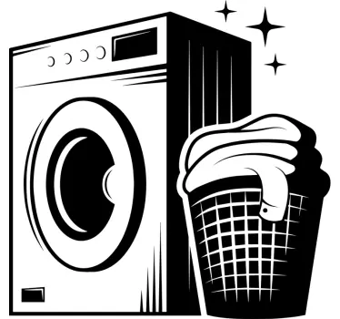 Etalage sticker wasmachine icoon - TenStickers