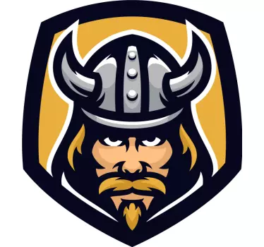 Autostickers Scandinavische viking met hoorn - TenStickers
